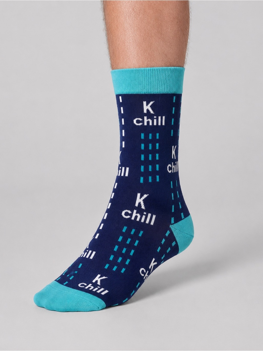 K Chill Crew Socks – Blue & Teal
